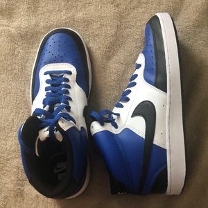 Blue Nike court vision size-10 in mens color-blue